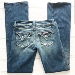 Hudson Wide Leg Distressed Flare SZ 32